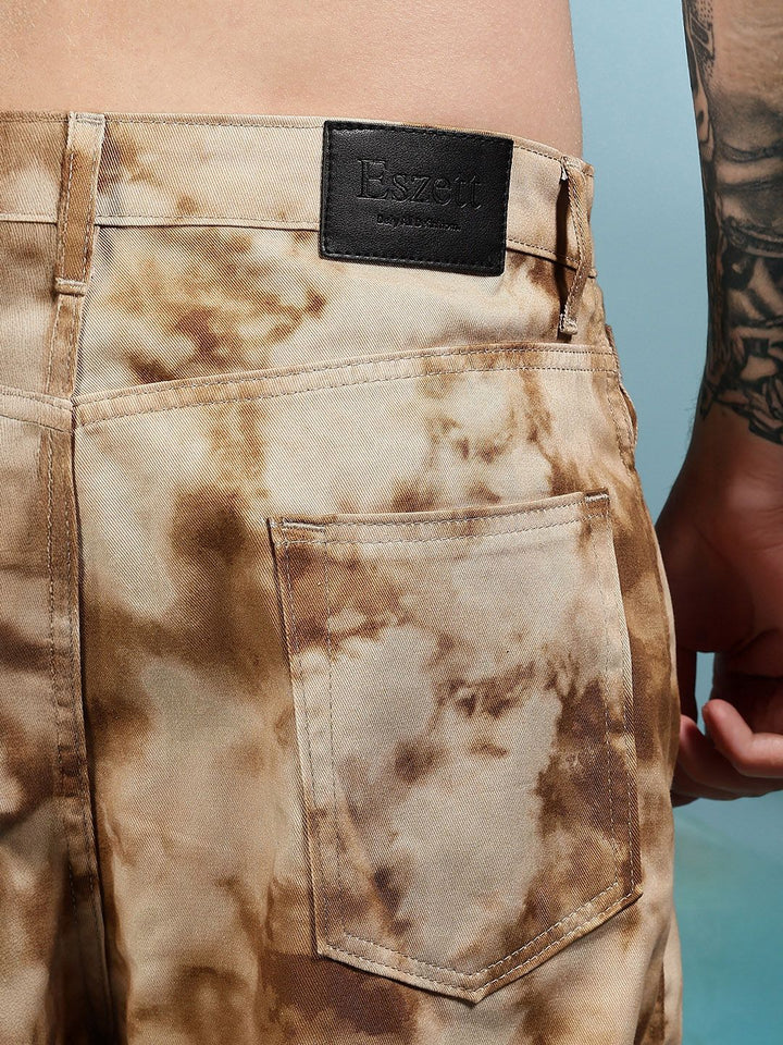 Eszett Men Printed Cargos Trousers