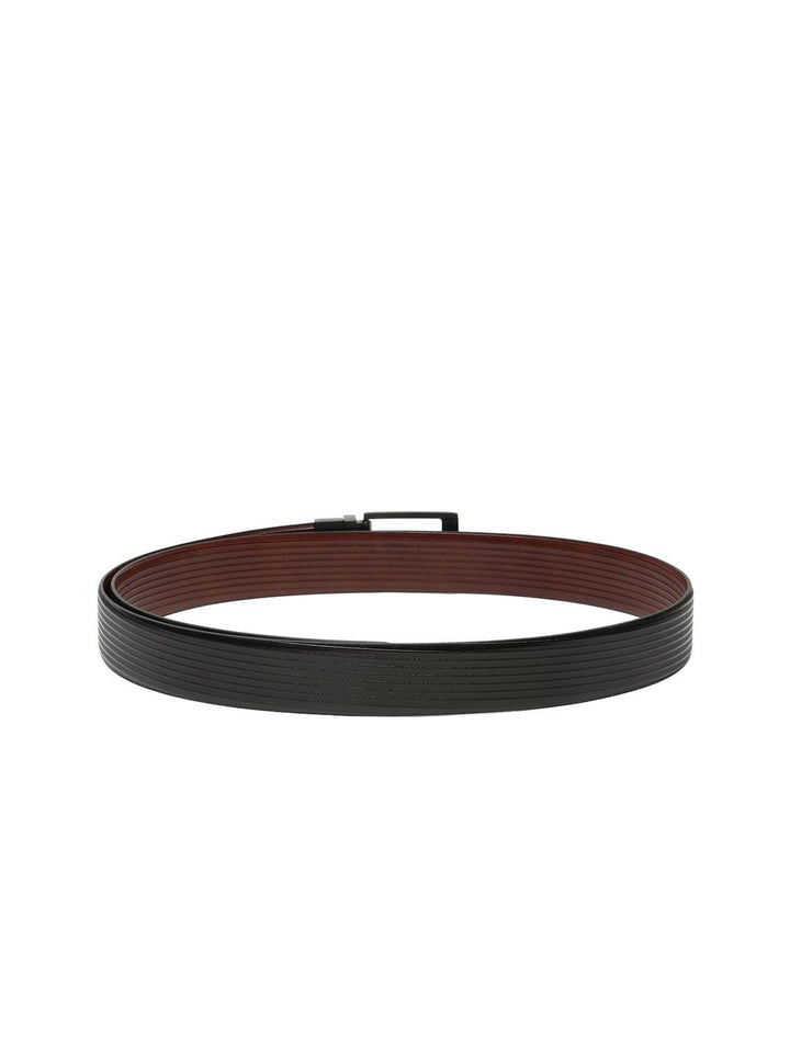 Teakwood Leathers Men Textured Leather Reversible Belt