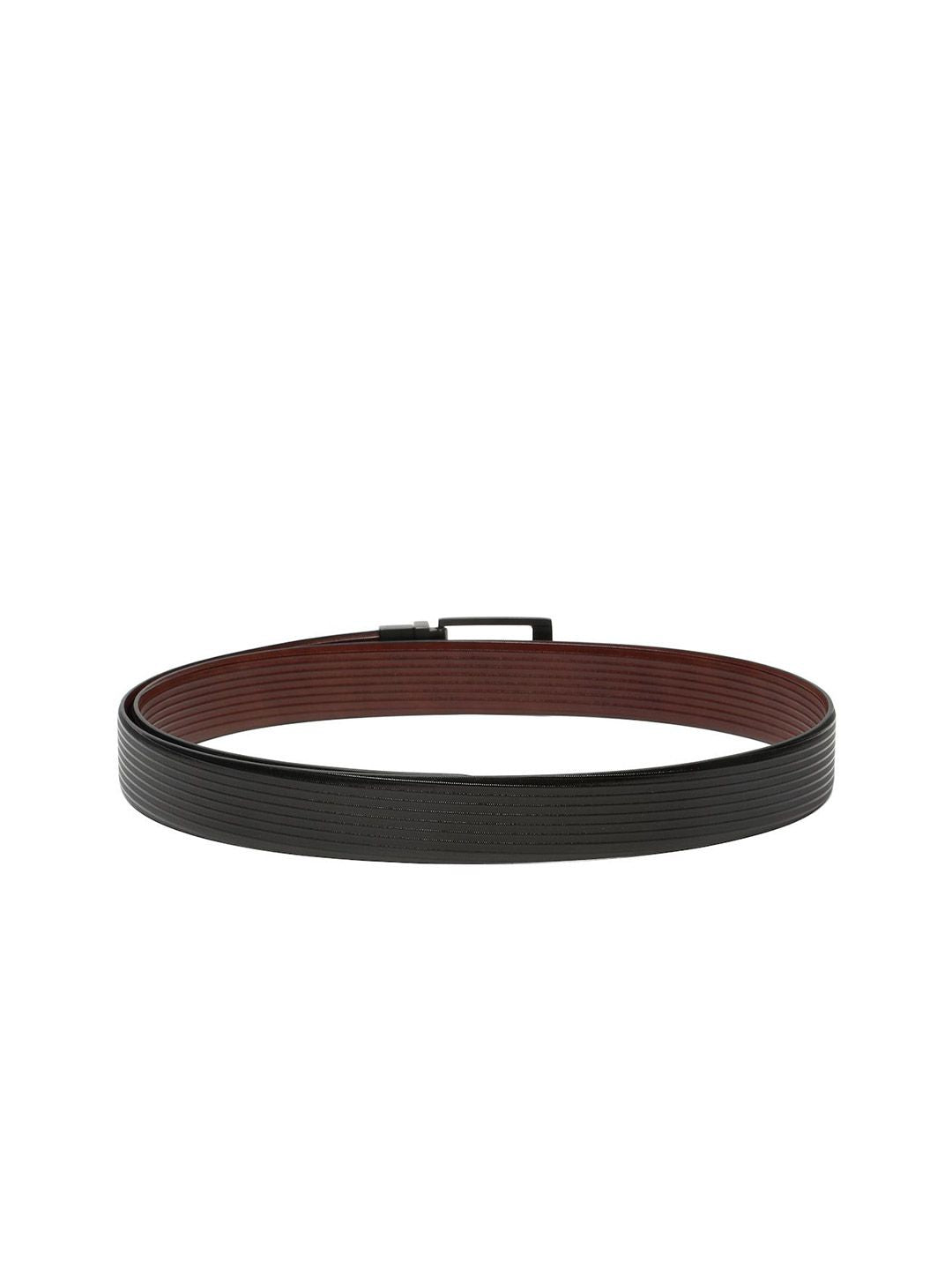 Teakwood Leathers Men Textured Leather Reversible Belt