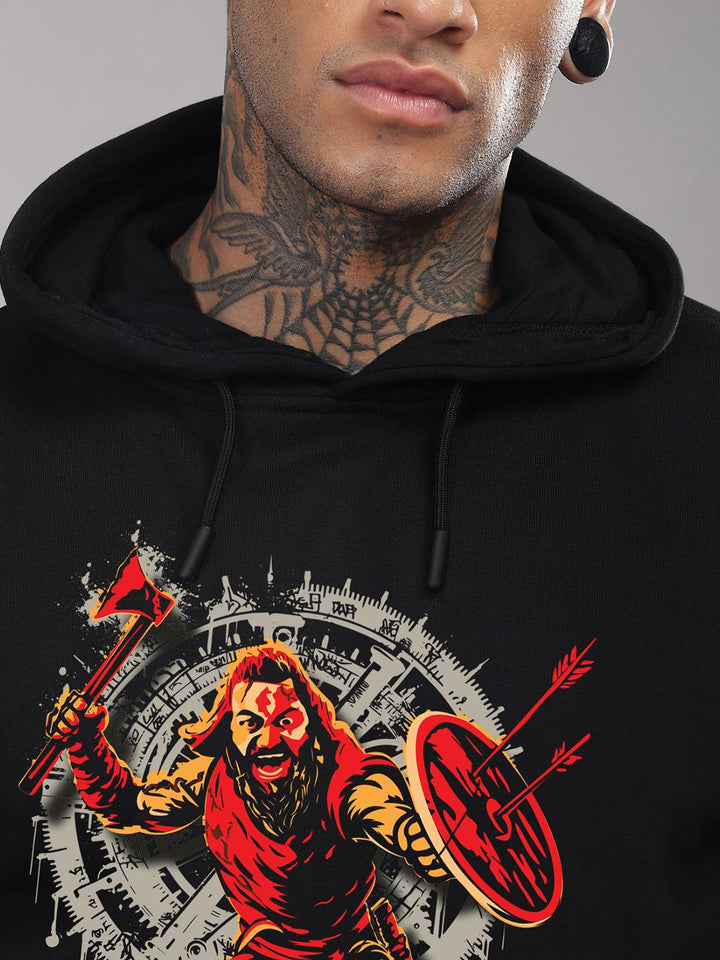 ADRO Men Kantara Printed Hooded Sweatshirt