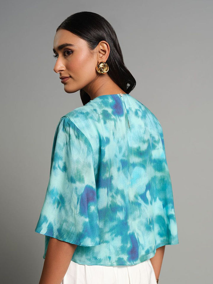 AND Tie and Dye Kimono Sleeve Top
