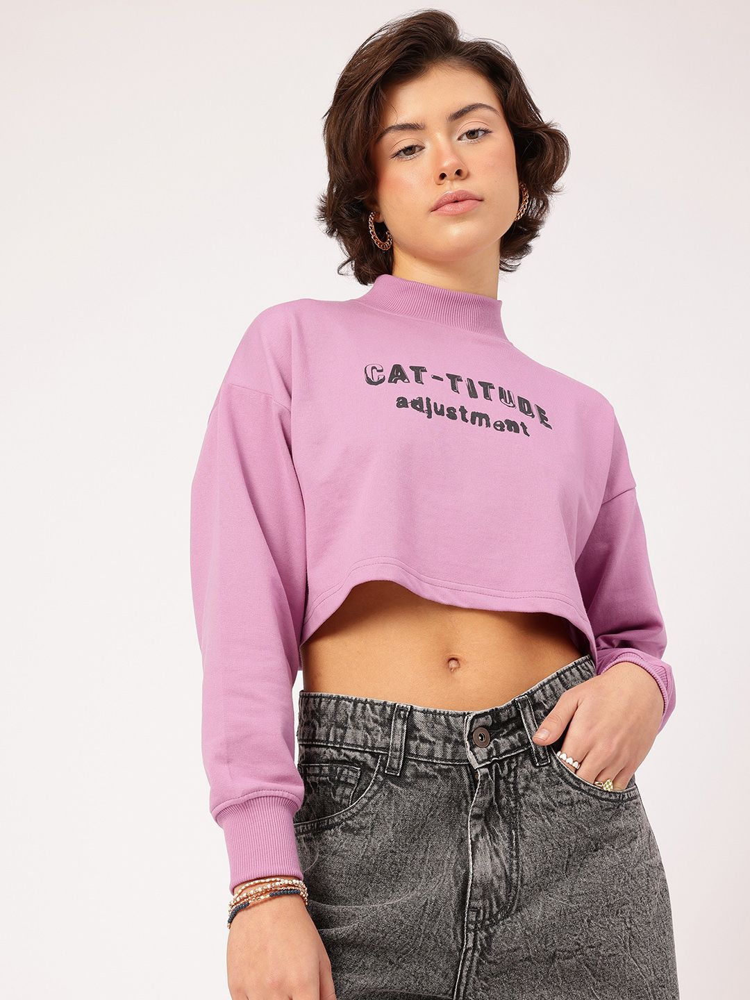 DressBerry Boxy Crop Sweatshirt
