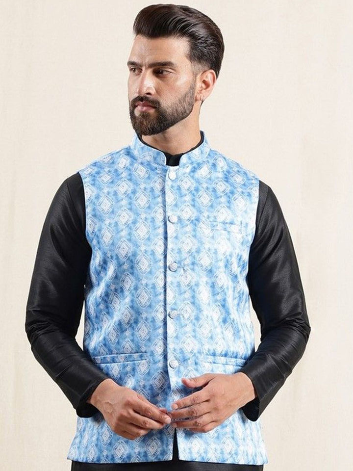 Jaket Nehru Bercetak Geometrik Anouk