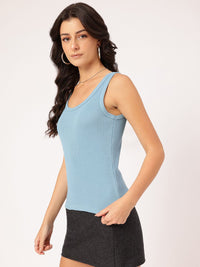 DressBerry Lush Layers Ribbed Ruffled Top with Tank