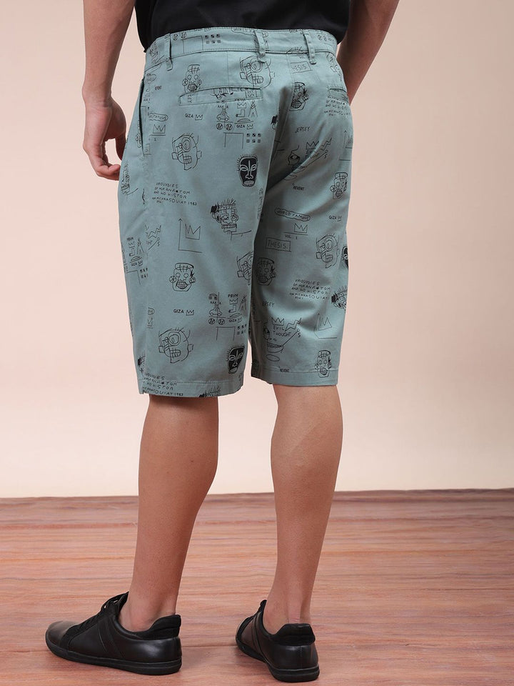 The Indian Garage Co Men Abstract Printed Relaxed Fit Shorts