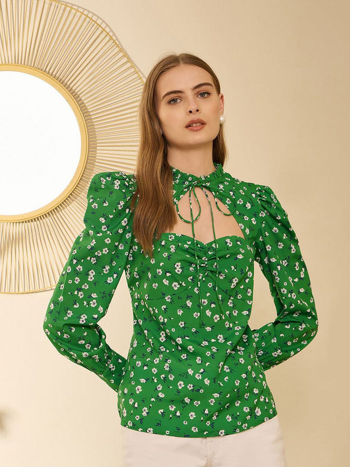 Berrylush Women Floral Printed Round Neck Top