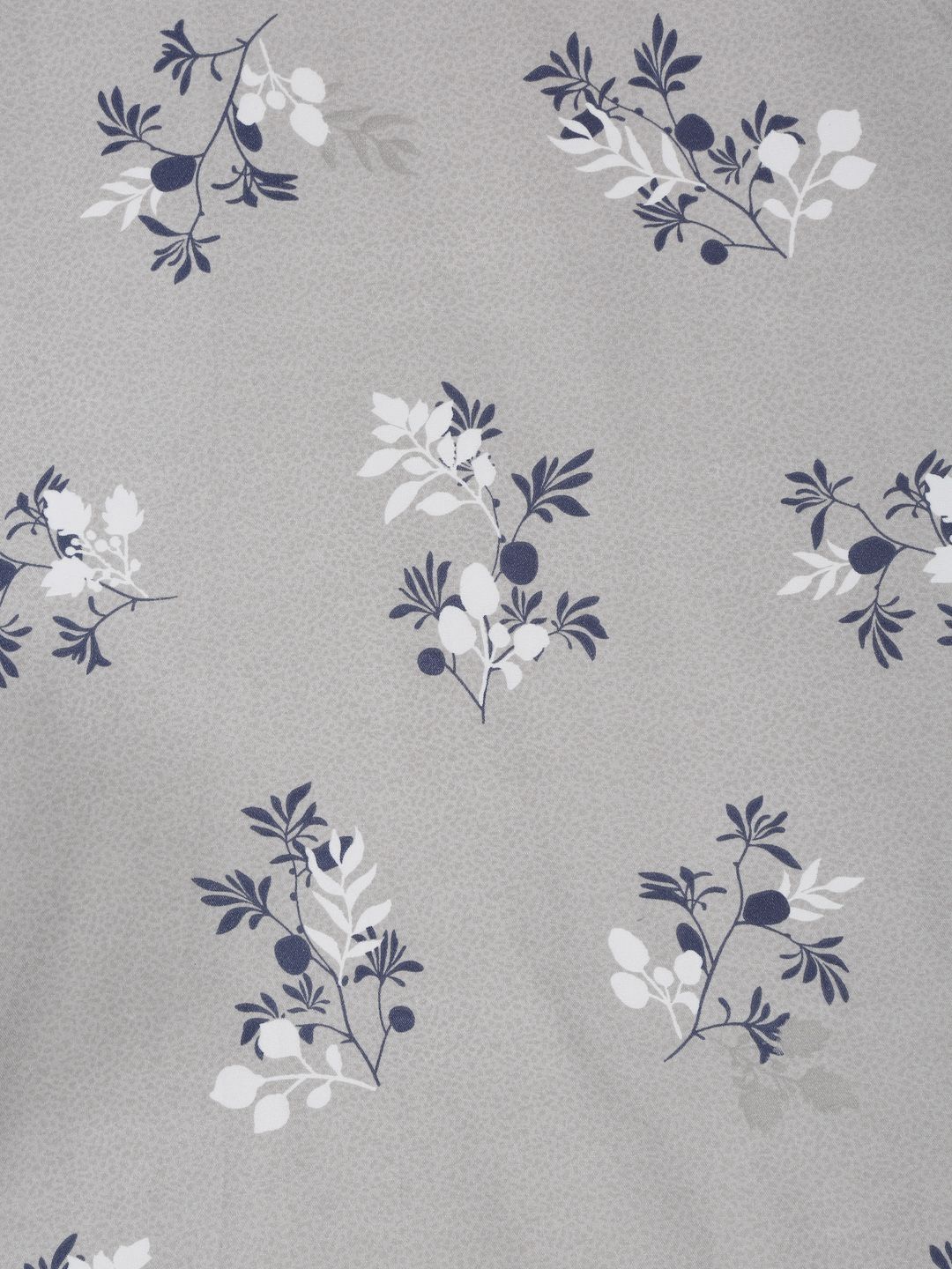 Myntra Elegant Homes Grey Floral Polycotton 300 TC Single Cadar Halus dengan Sarung Bantal-87 x 59 inci