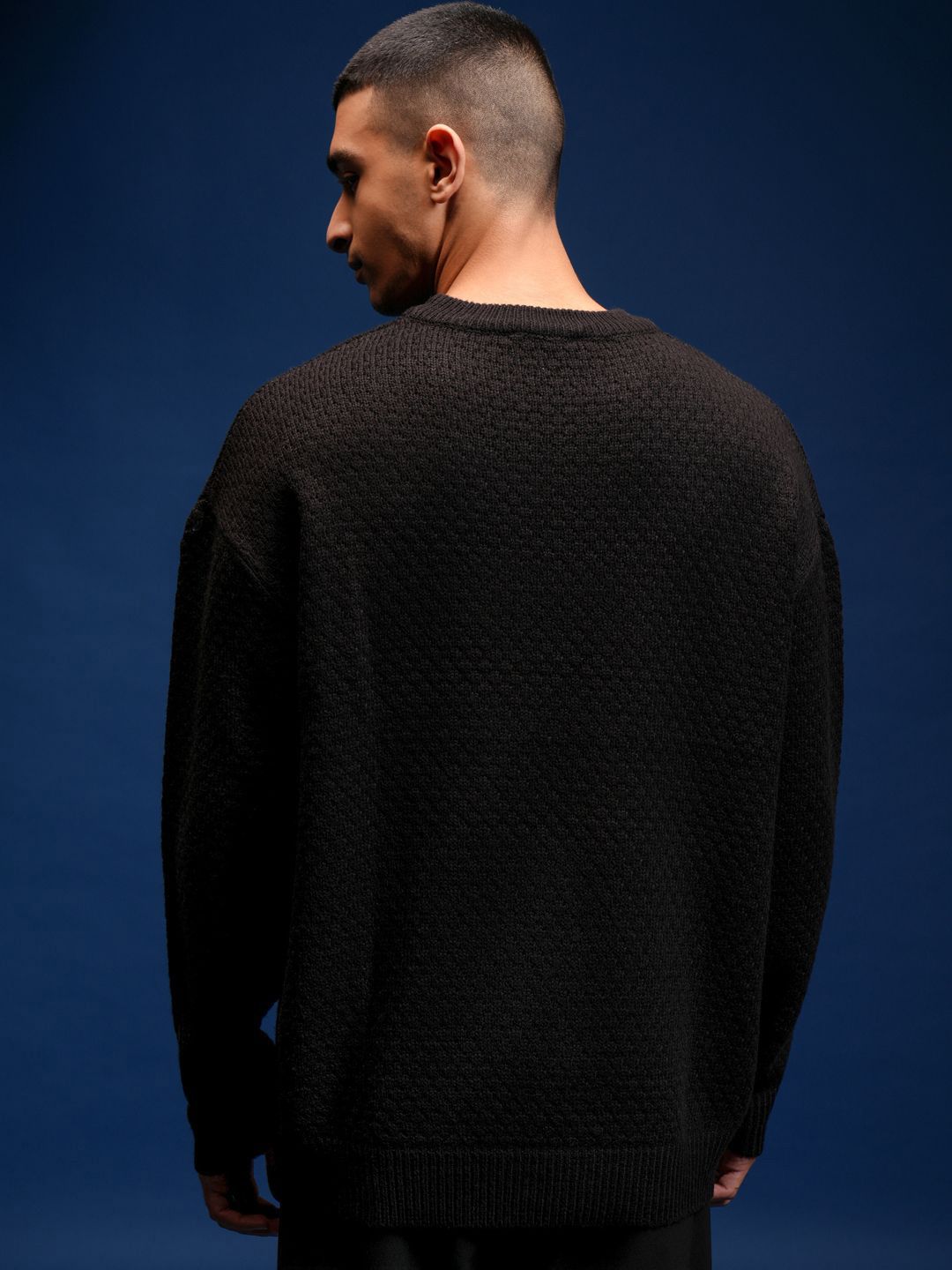 HIGHLANDER Men Self Design Round Neck Pullover