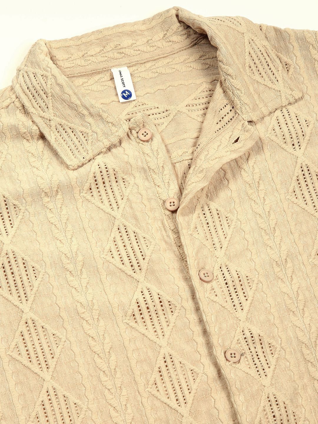 Thomas Scott Men Premium Semi Sheer Casual Shirt