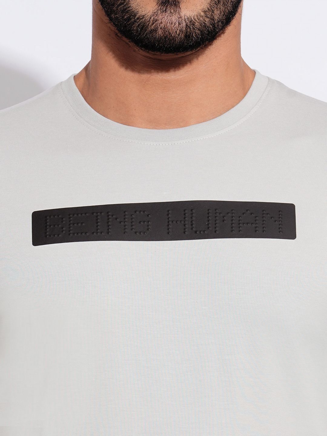 Being Human Men Brand Logo Printed Slim Fit T-shirt