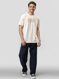 ADRO Typography Printed Round Neck Cotton T-shirt