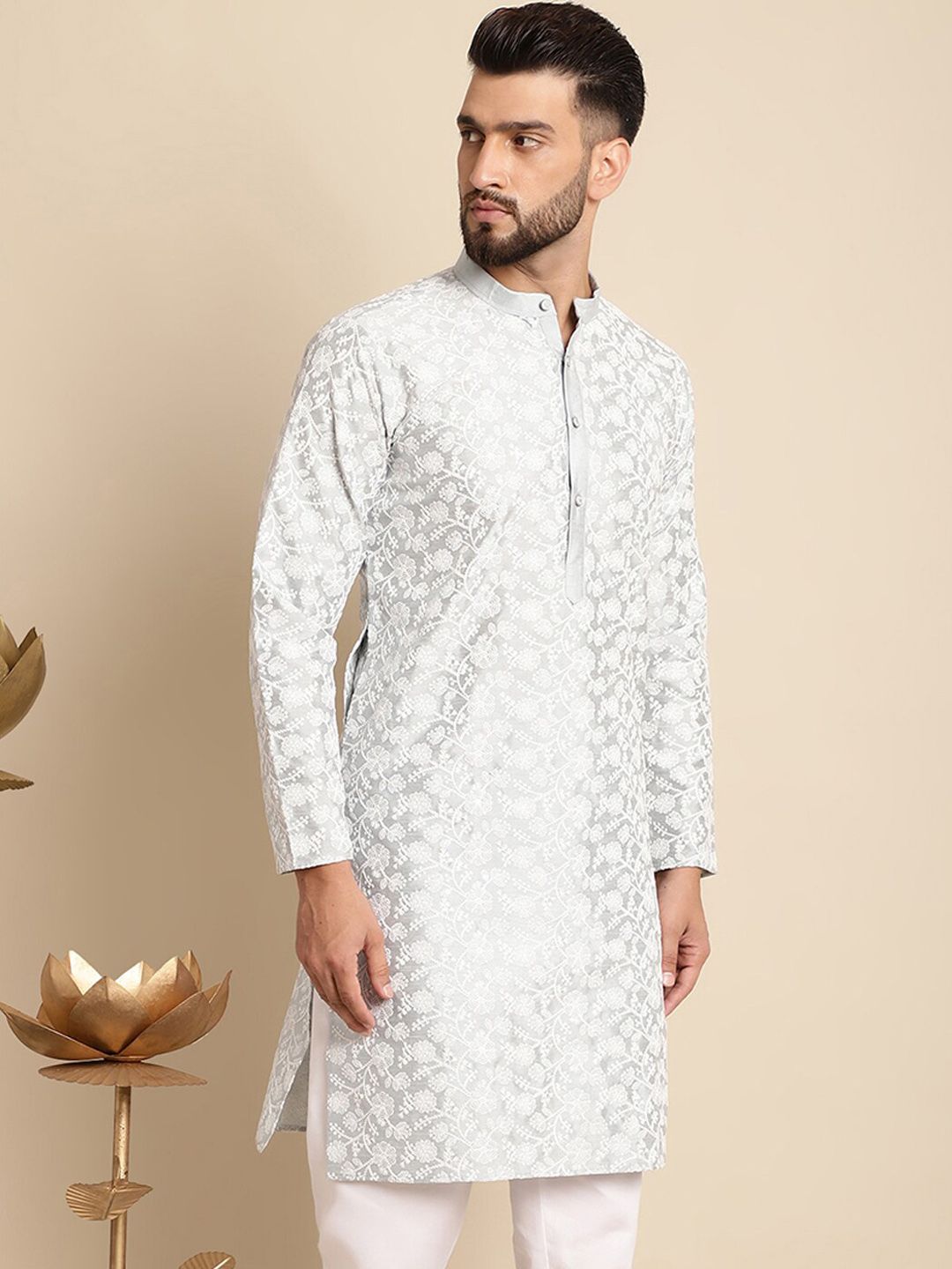 Kurta Lurus Sulam Bunga Anouk