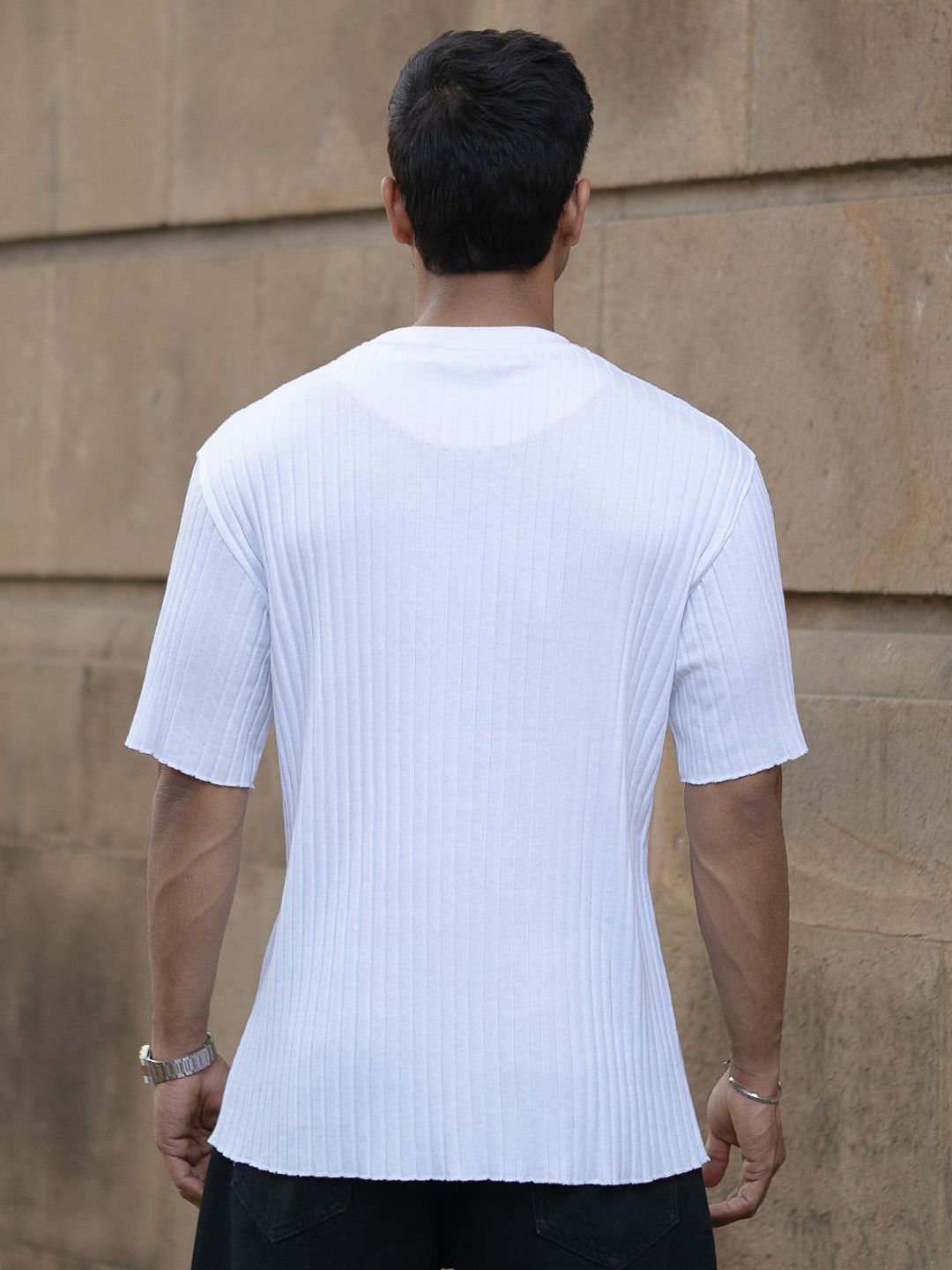 Powerlook Men Drop-Shoulder Sleeves T-shirt
