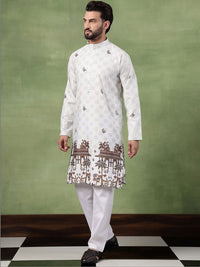 SOJANYA Men Floral Printed Kurta