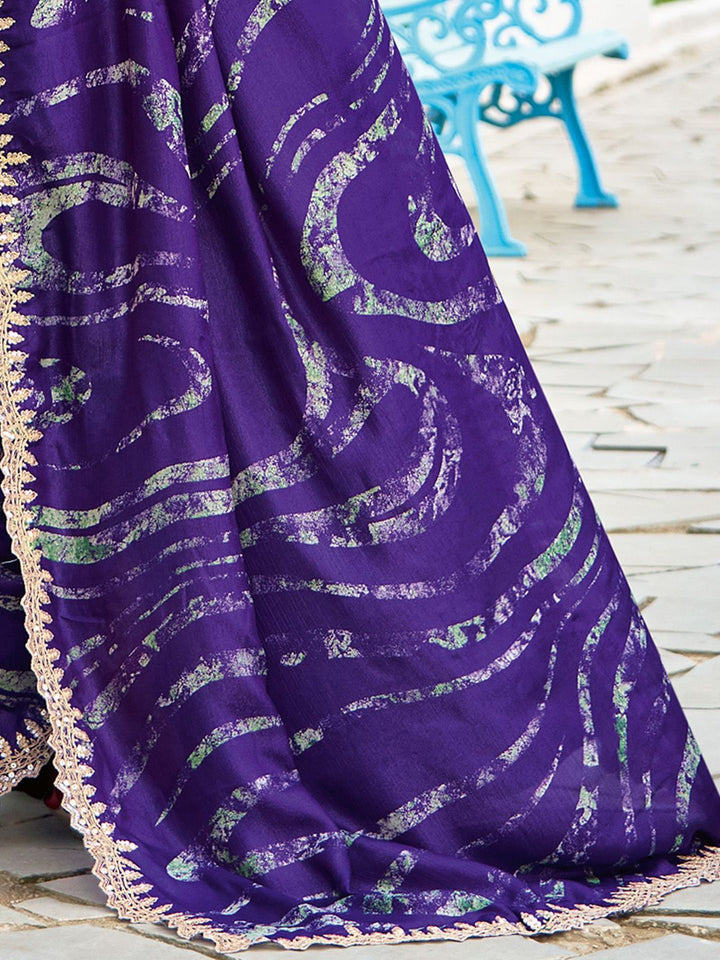 Saree mall Sequinned Poly Chiffon Sarees