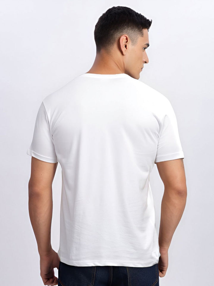 ADRO Typography Printed Round Neck Cotton T-shirt