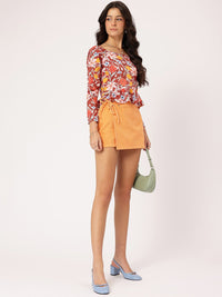 DressBerry Floral Frenzy Peplum Top