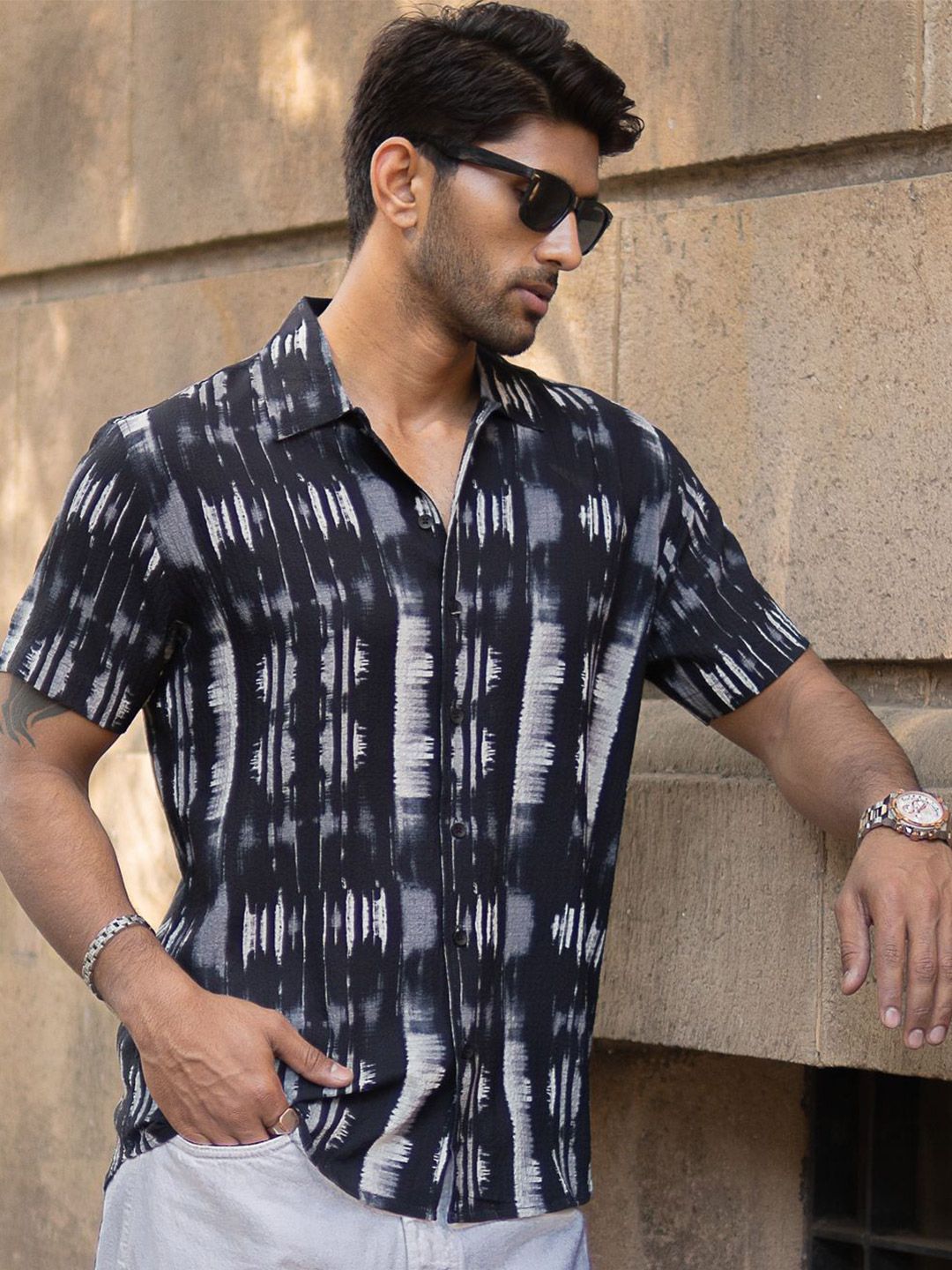 Powerlook Men Opaque Printed Casual Shirt