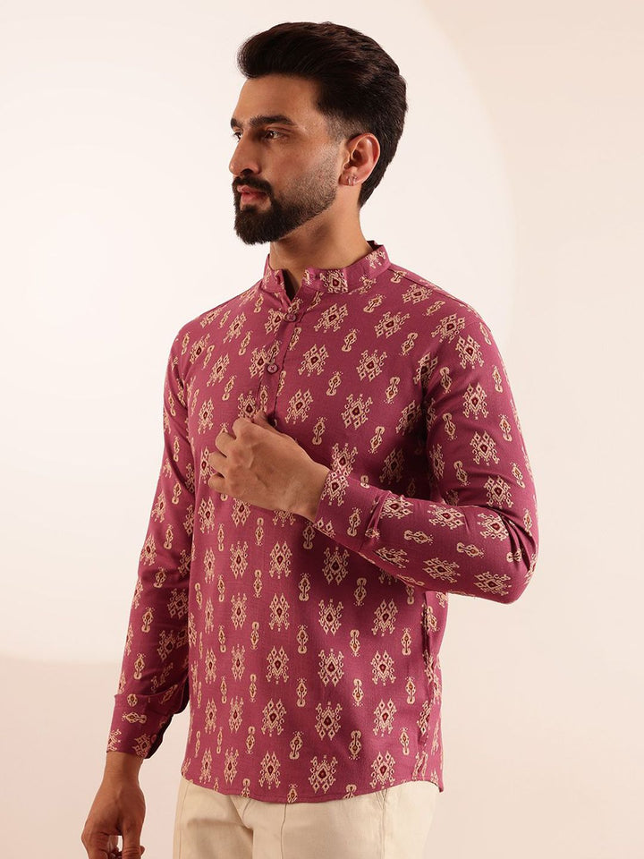 Anouk Men Paisley Printed Cotton Short Kurta