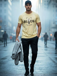 ADRO Typography Printed Short Sleeves Cotton Regular Fit T-shirt