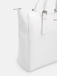 Lino Perros Croc Textured Structured Laptop Shoulder Bag
