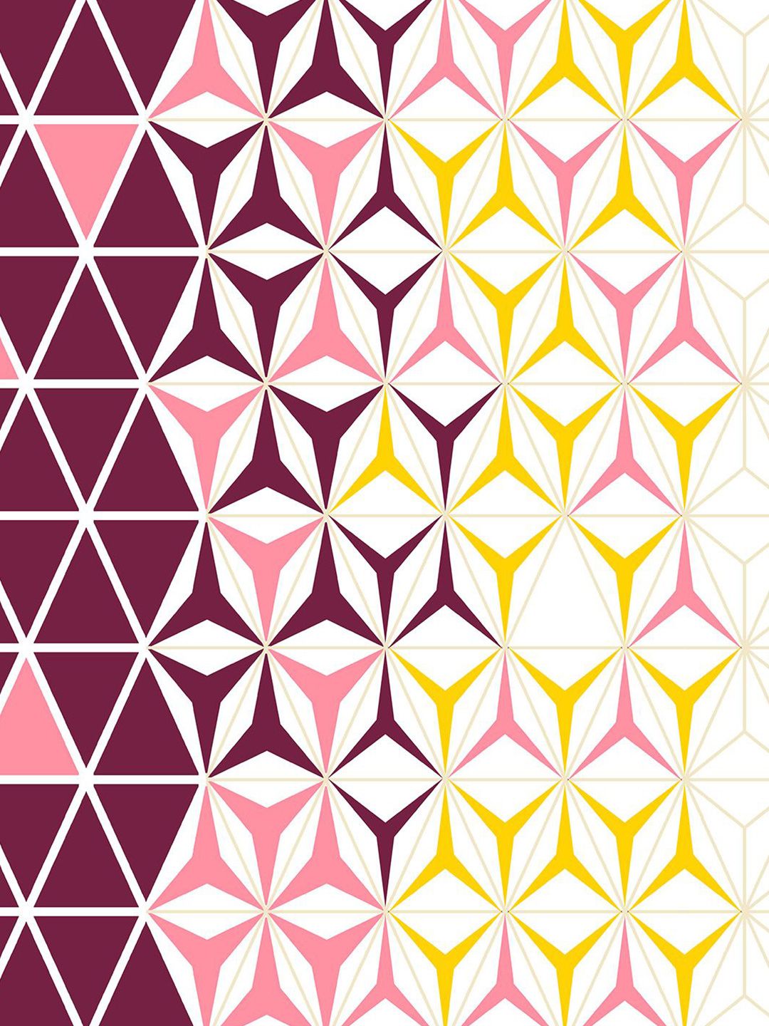 URBAN SPACE Divine Maroon & White Geometric Cotton 144 TC Queen Bedsheet Set