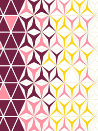 URBAN SPACE Divine Maroon & White Geometric Cotton 144 TC Queen Bedsheet Set