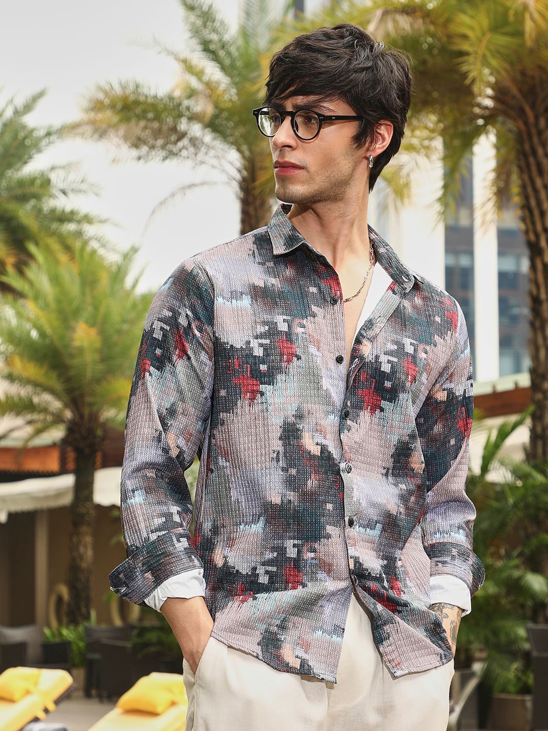 Campus Sutra Men Comfort Printed Casual Shirt