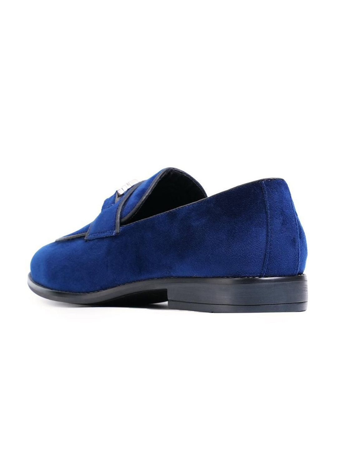 MONKSTORY Men Blue Crystal Bit Loafers