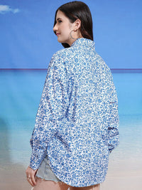 Tokyo Talkies Women Mui Floral Button-down Oversized Shirt