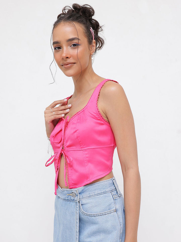 DressBerry Femme Chic Bow Front Top