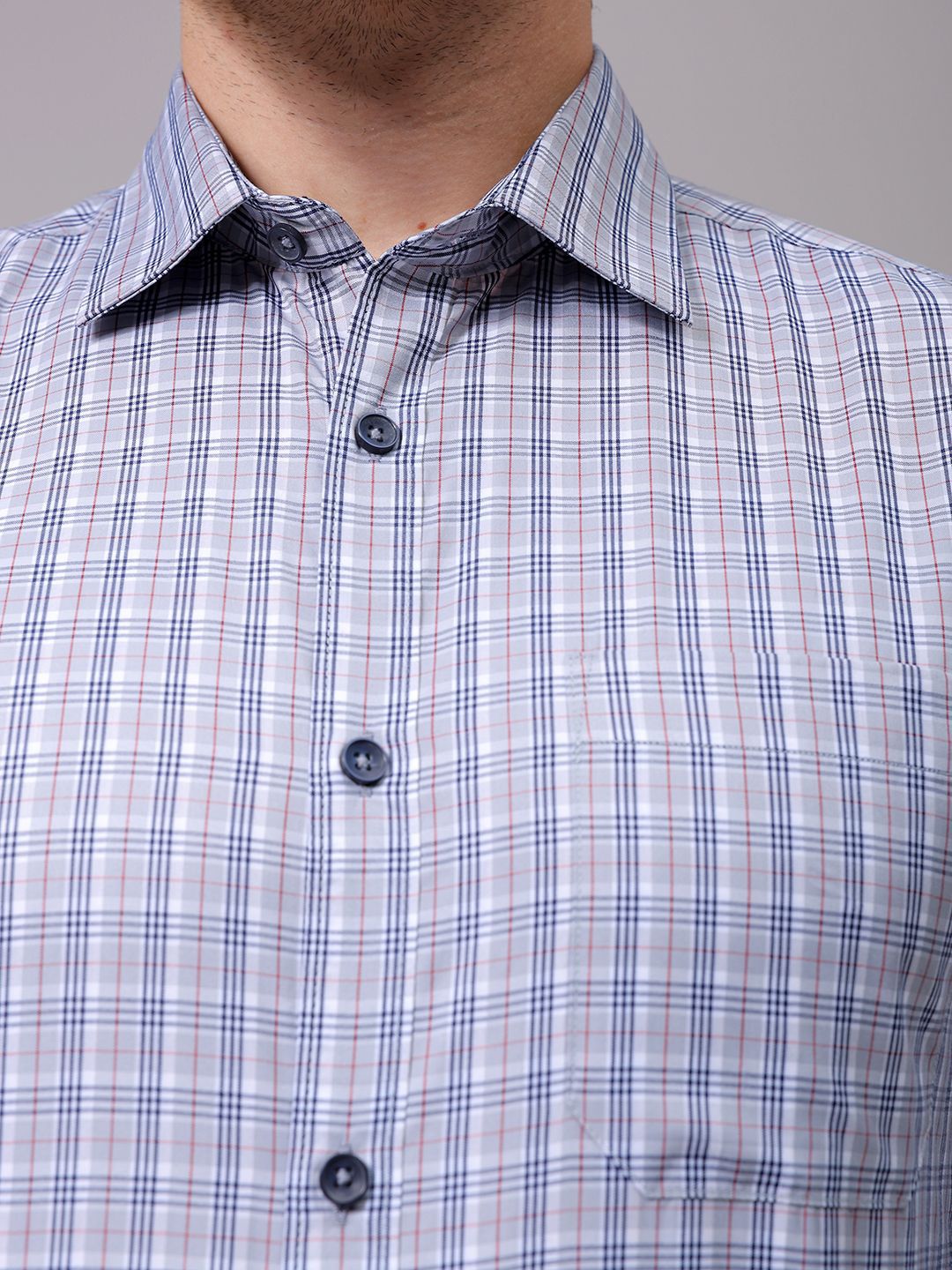 The Indian Garage Co. X Luxe Men Slim Fit Opaque Checked Formal Shirt