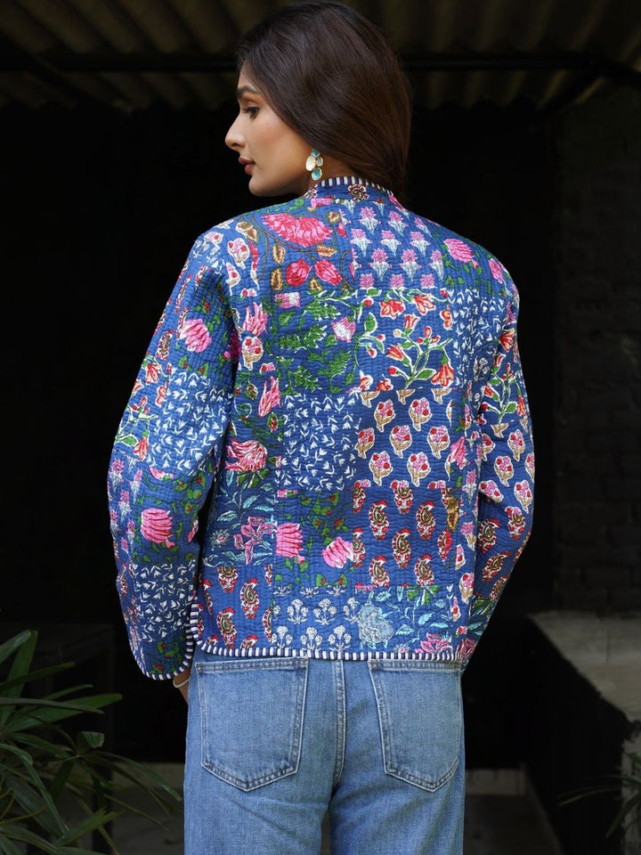 Jaket Quilted Boleh Balik Bunga House of Chikankari Wanita