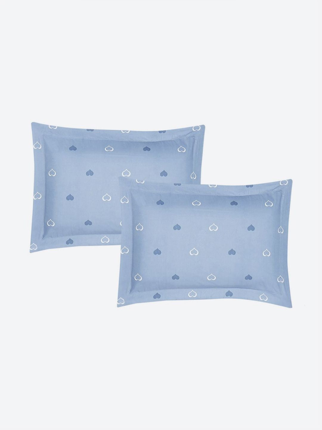 Monte Carlo Stanley Blue & White Floral Printed 144 TC King Bedsheet Set 1.85 m x 1.95 m