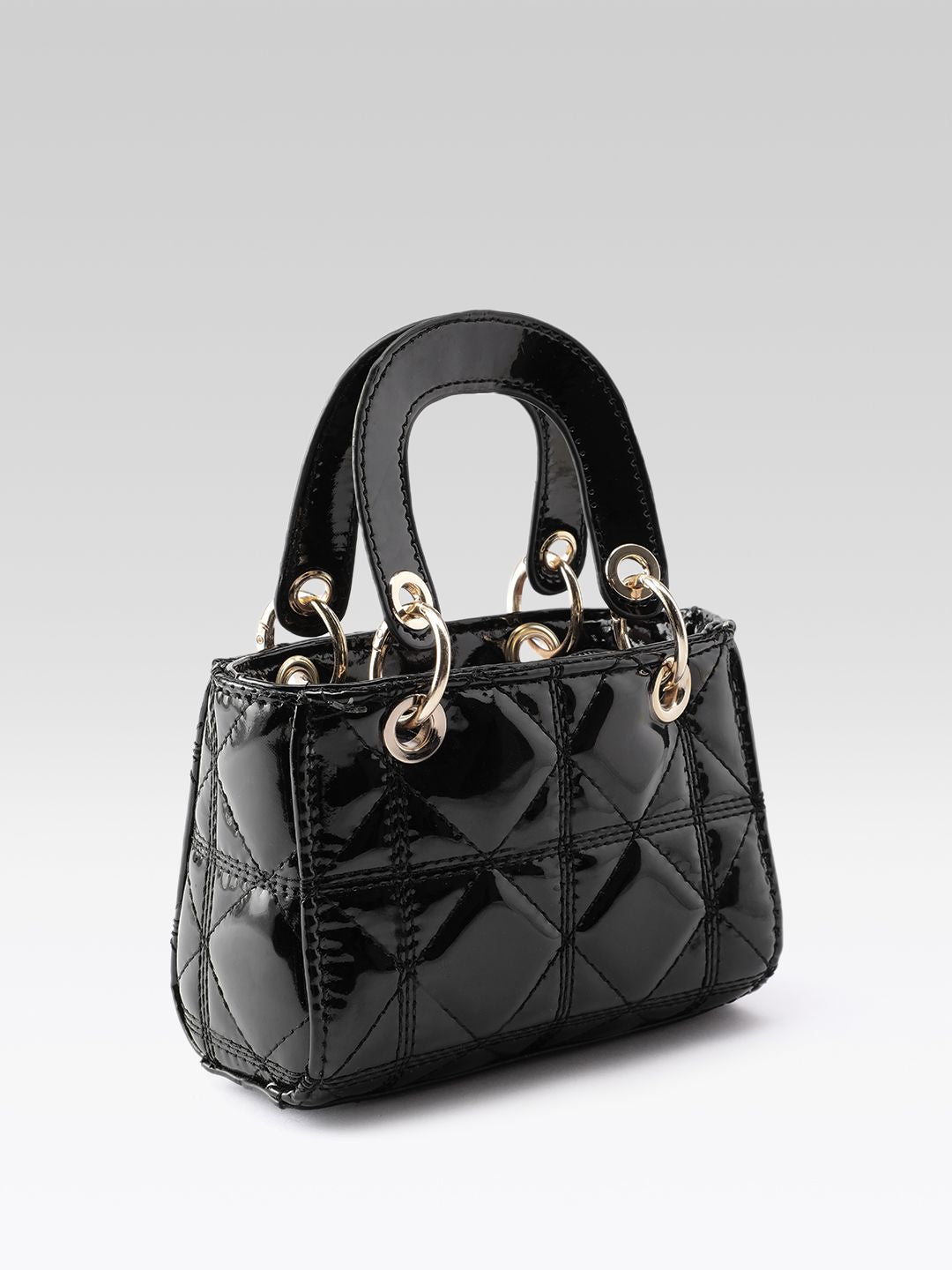 DressBerry Structured Quilted Handheld Bag