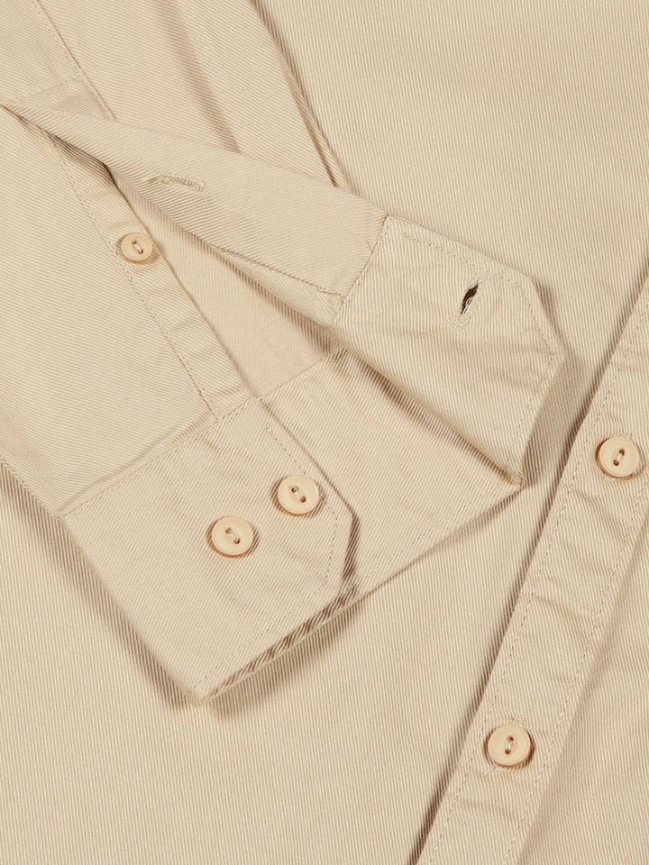 Thomas Scott Men Standard Slim Fit Spread Collar Solid Cotton Casual Shirt