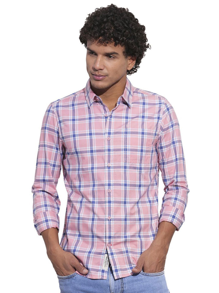 Being Human Men Classic Opaque Checked Casual Shirt