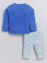 Moms Love Girls Printed Pure Cotton T-Shirt With Trousers