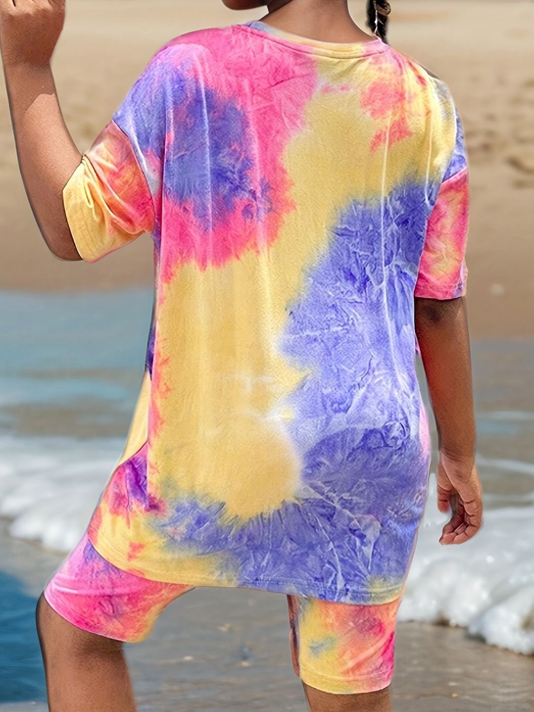 YK Girls Printed Top With Shorts