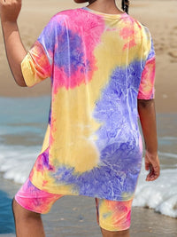 YK Girls Printed Top With Shorts