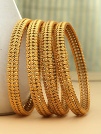 Set PANASH Daripada 4 Gelang Boleh Laras Bersalut Emas 24 CT