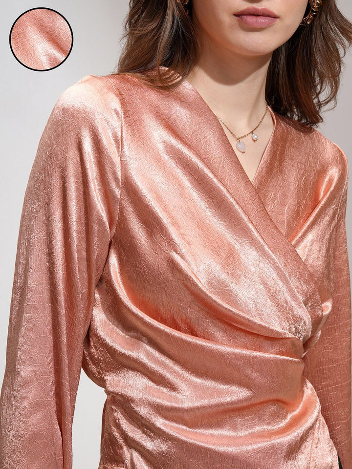 Tokyo Talkies Women Solid Ruching Top