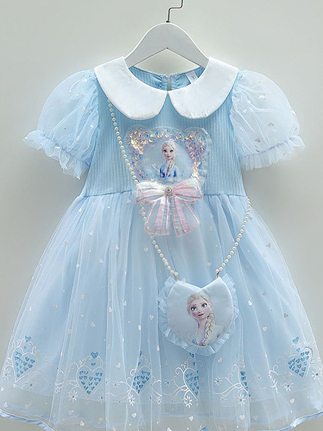 YK Kids Embellished Fit & Flare Barbie Dress