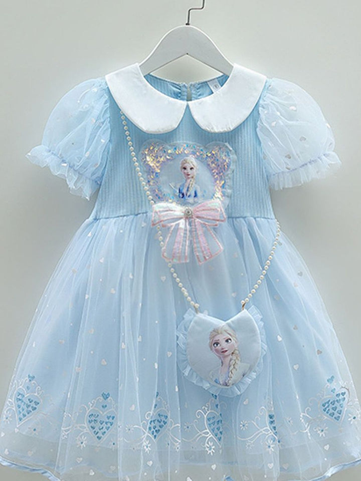 YK Kids Embellished Fit & Flare Barbie Dress