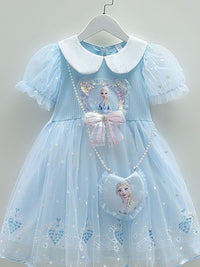 YK Kids Embellished Fit & Flare Barbie Dress