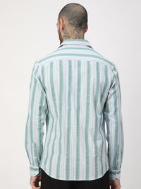 VASTRADO Men Striped Classic Slim Fit Cotton Casual Shirt