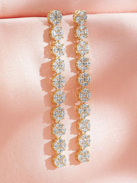 Rubans Premium 22K Ad & Zirconia Studded Luxury Drop Earrings