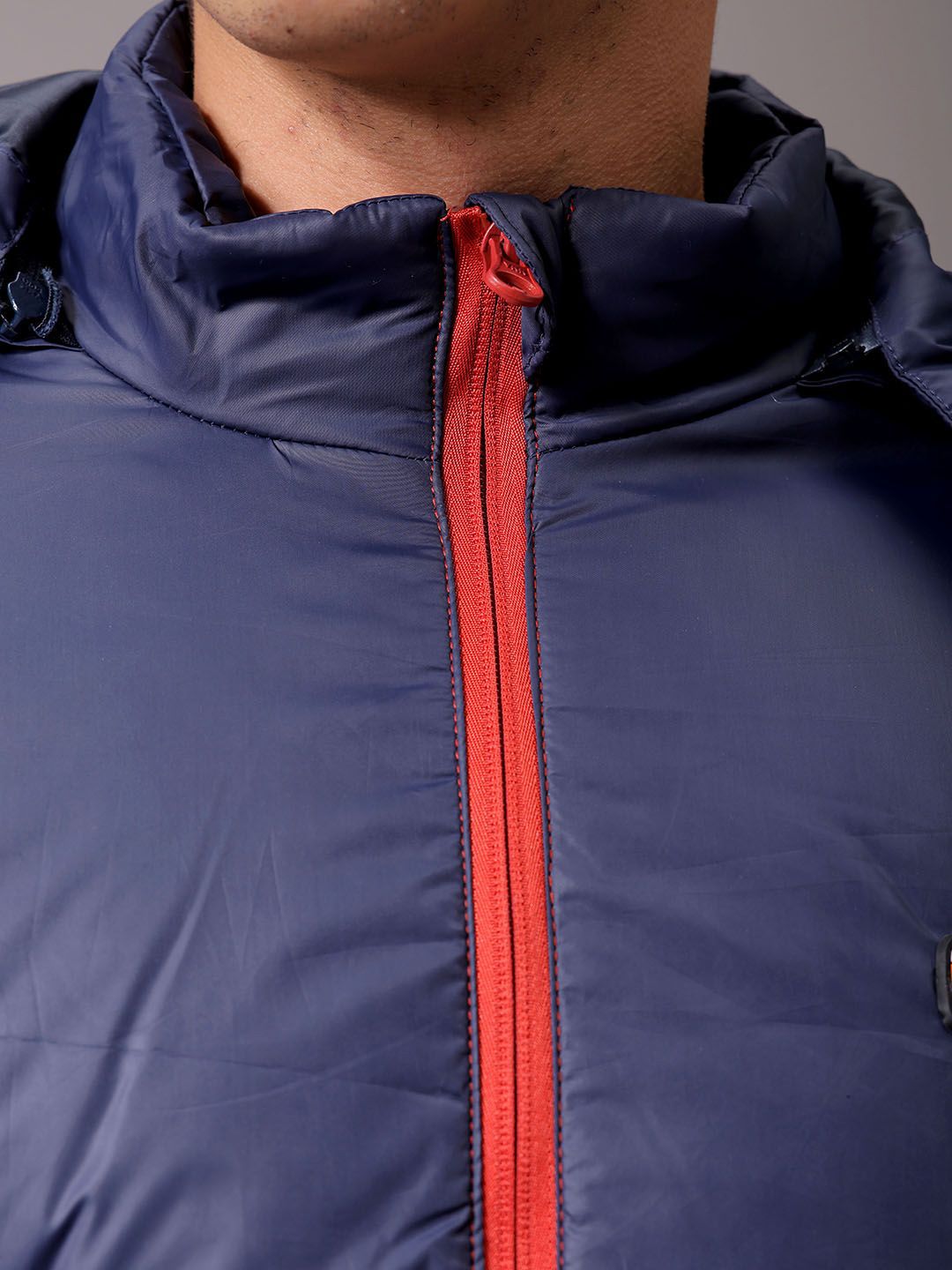 The Indian Garage Co Men Colourblocked Detachable Hood Padded Jacket