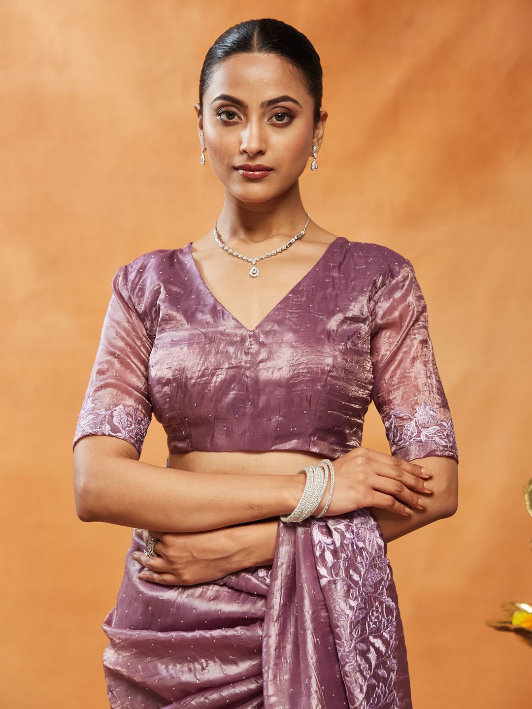 kasee Embellished Embroidered Organza Saree