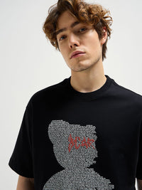 THE BEAR HOUSE Men Typography Printed Round Neck Cotton Oversized T-shirt